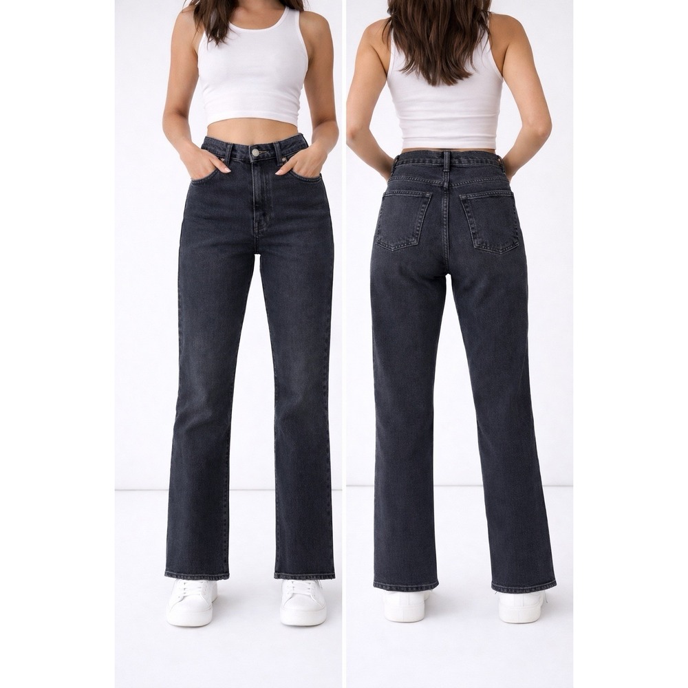 AGOLDE Pinch Waist High Rise Kick Black Realm Size 26x27 Style A095D-1046